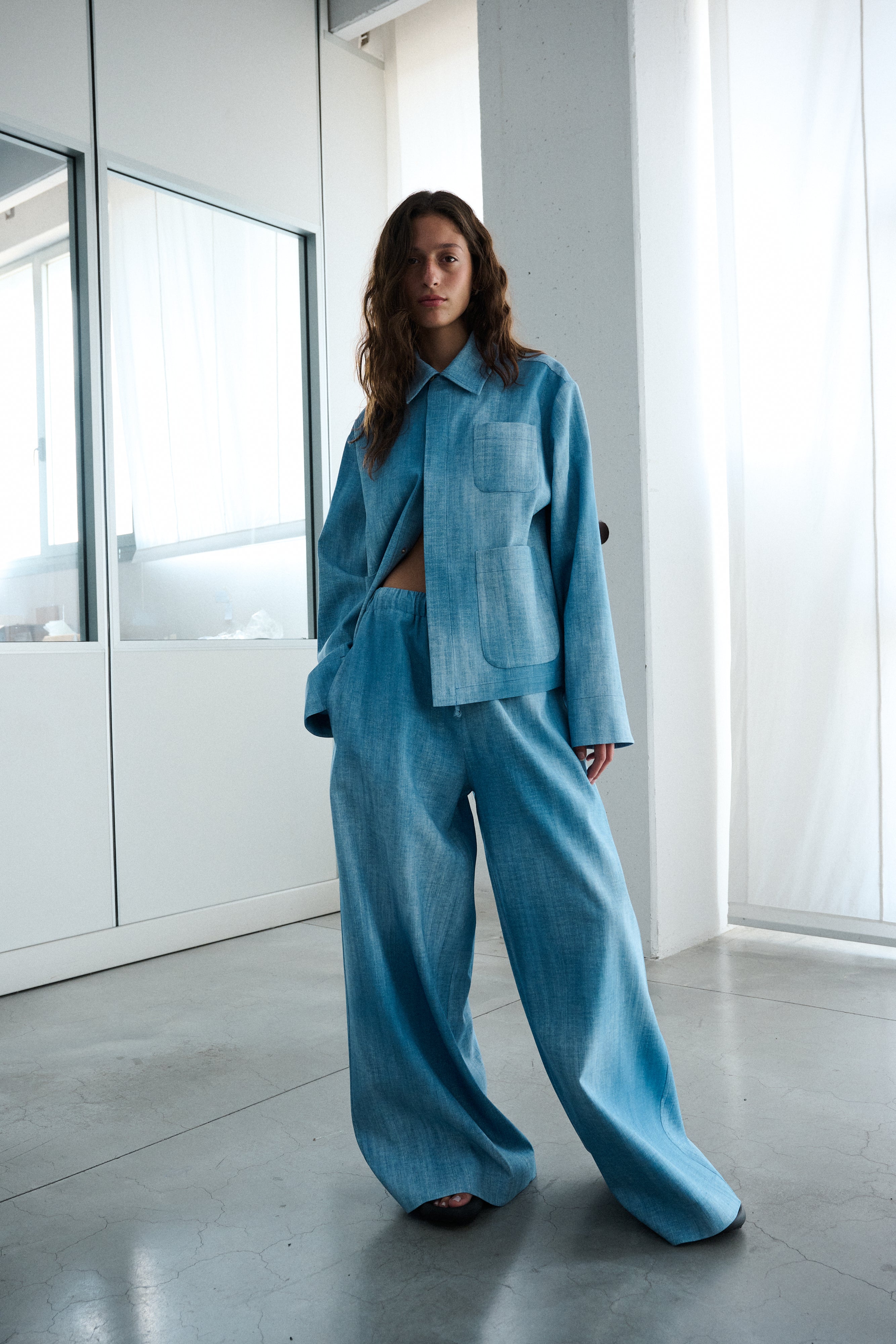 The Set Jacket - Cotton Cloudy Blue