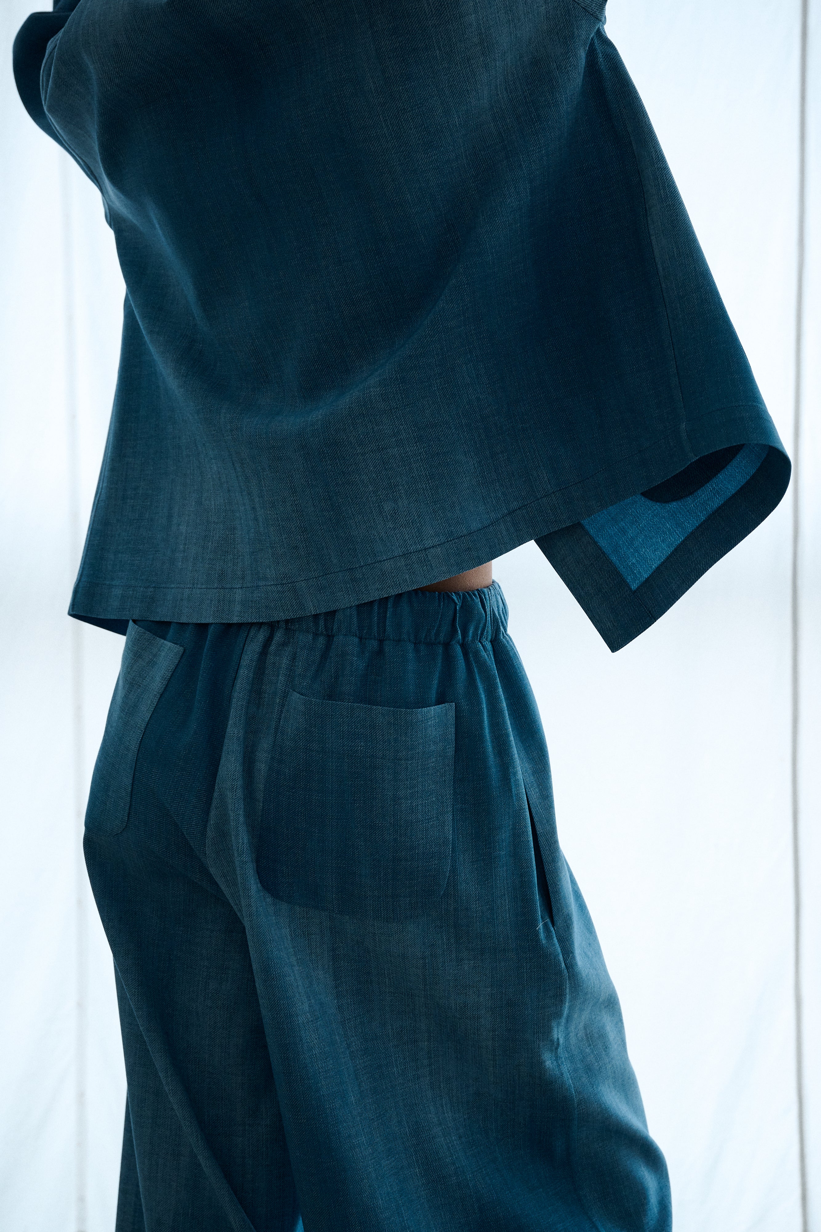 Flowy Pants – Cotton Cloudy Blue