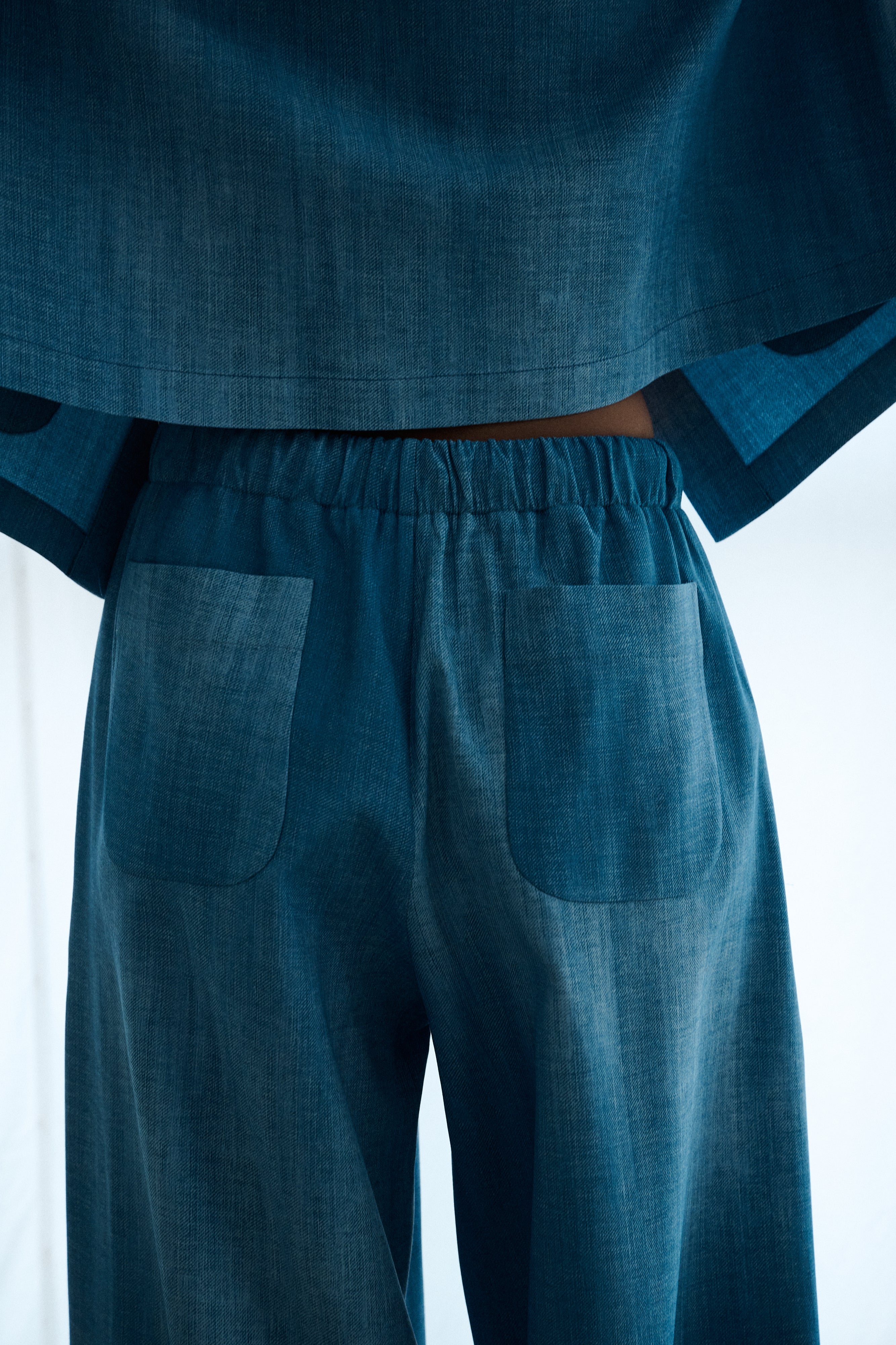 Flowy Pants – Cotton Cloudy Blue