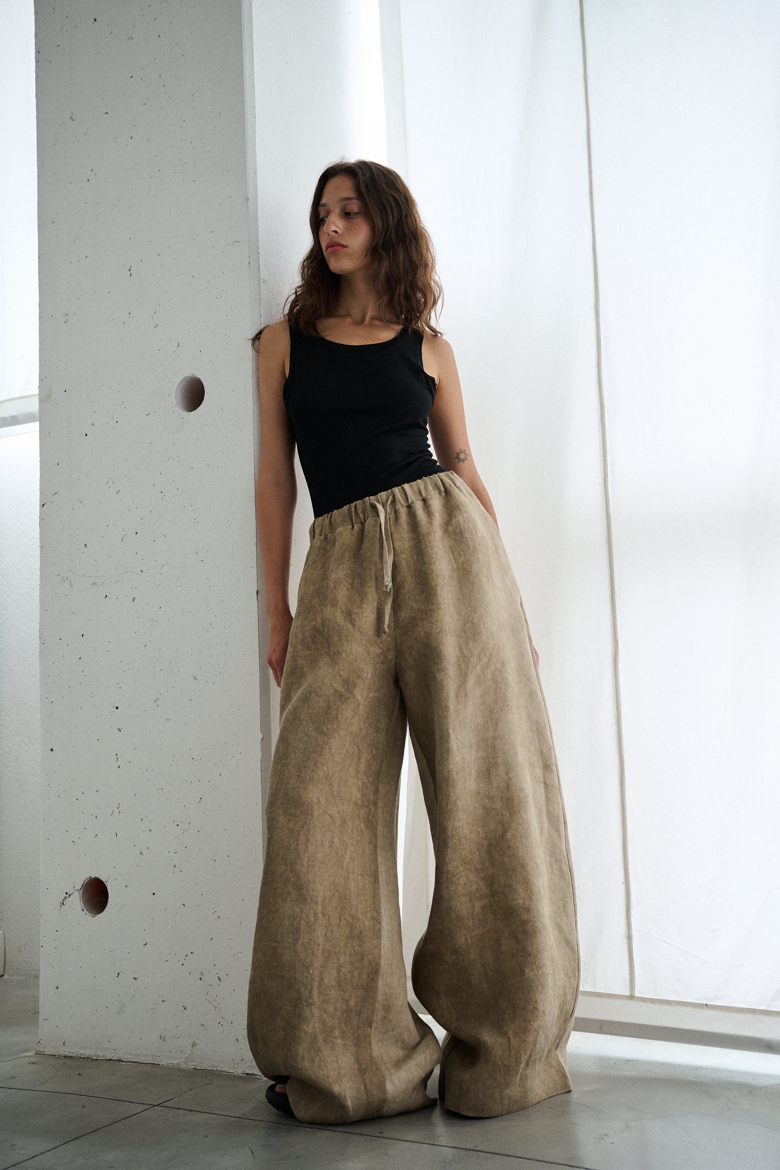 Flowy Pants – Cotton Stone Cloud