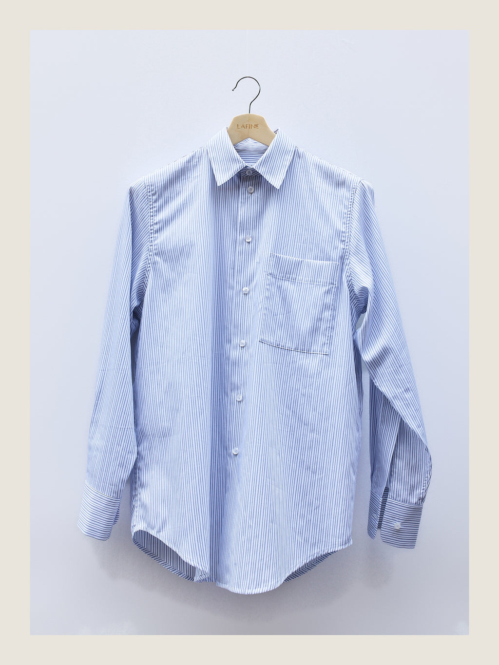 Crisp Shirt in Blue Striped Poplin
