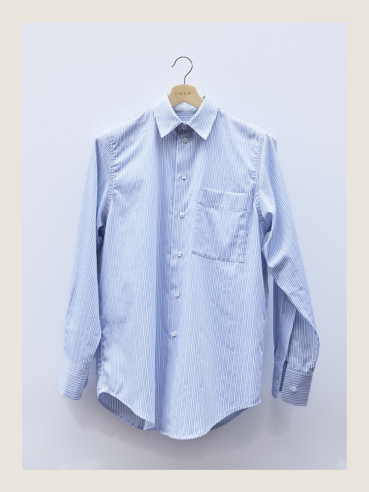 Crisp Shirt in Blue Striped Poplin