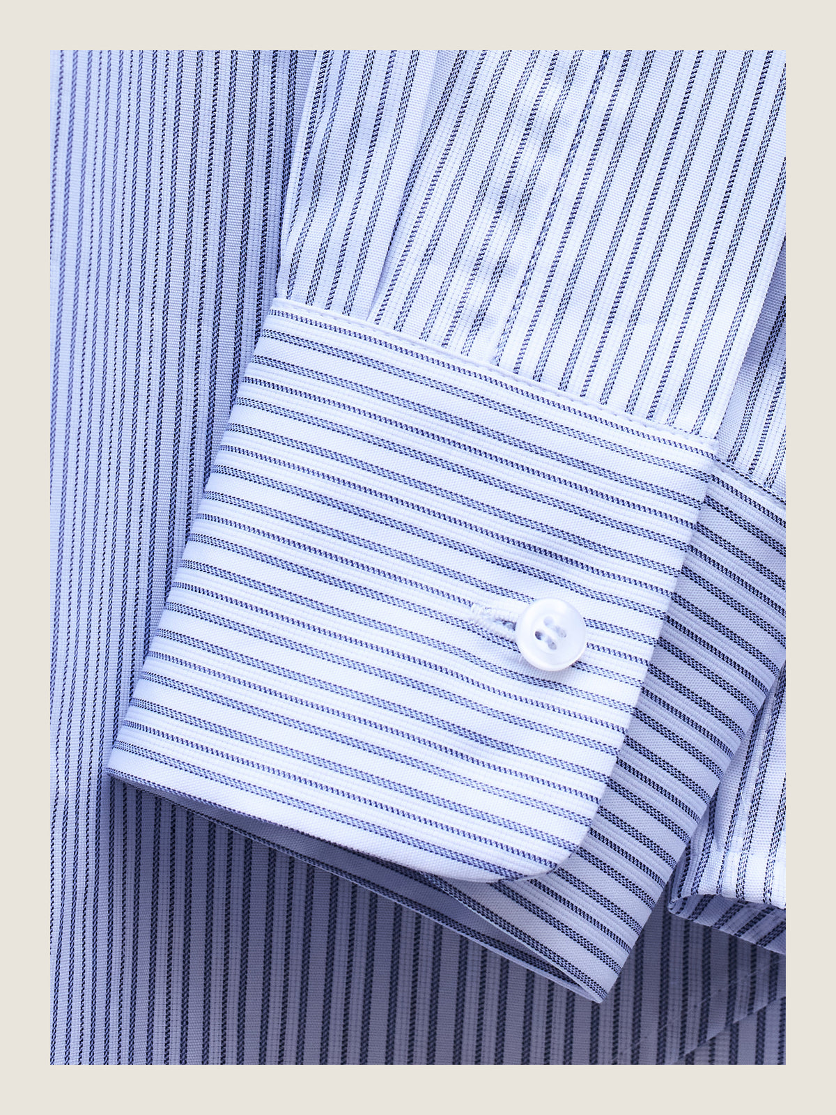 Crisp Shirt in Blue Striped Poplin