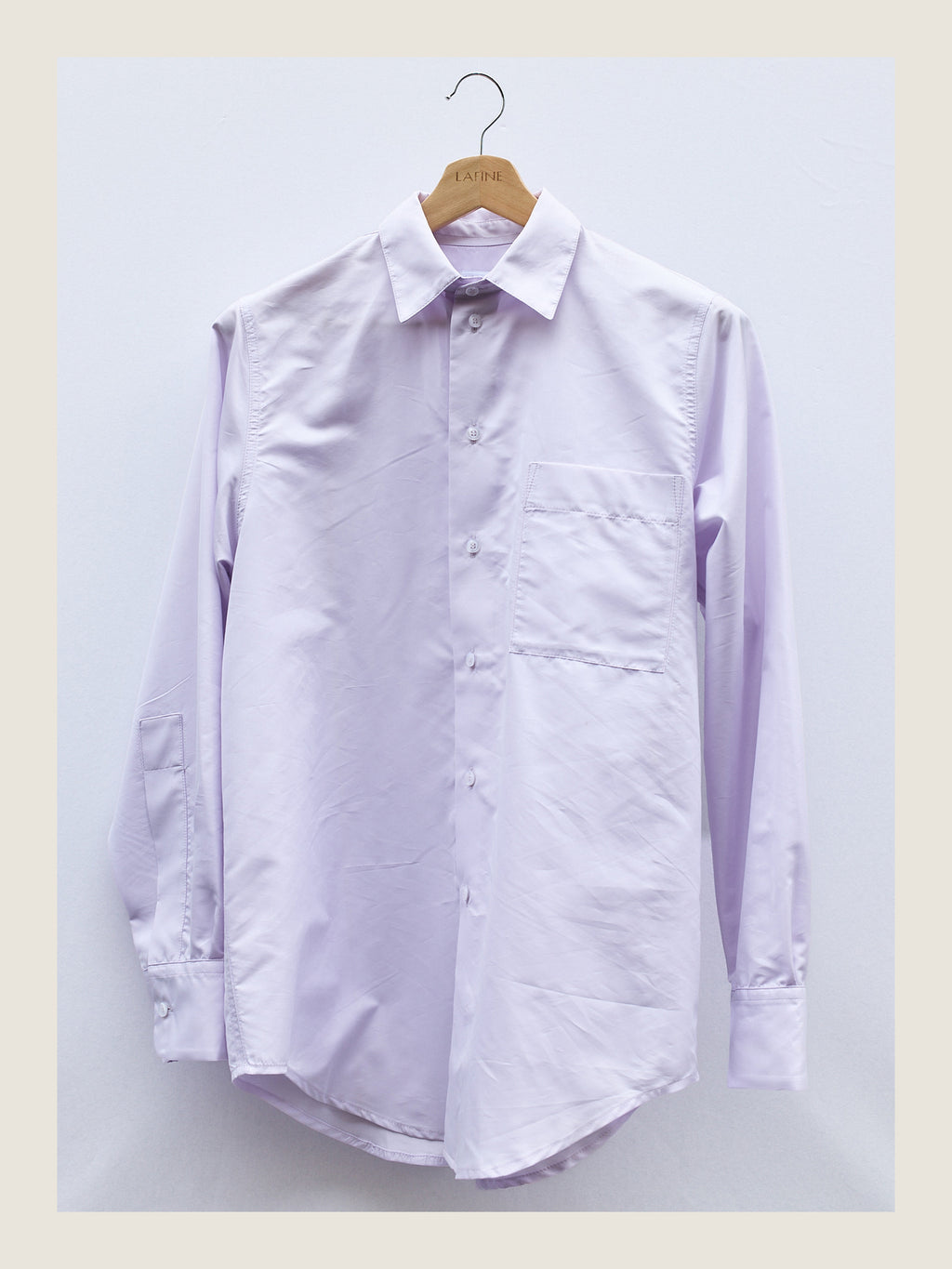 Crisp Shirt in Soft Lavender Cotton Silk