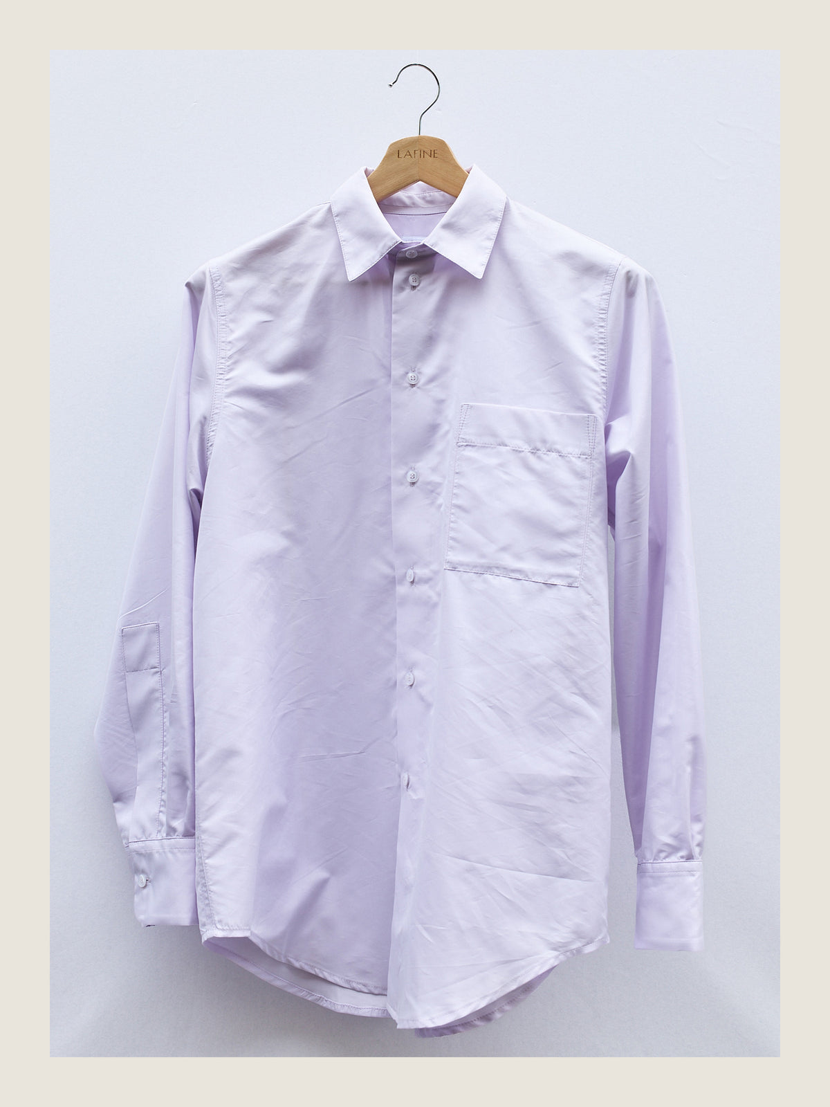 Crisp Shirt in Soft Lavender Cotton Silk