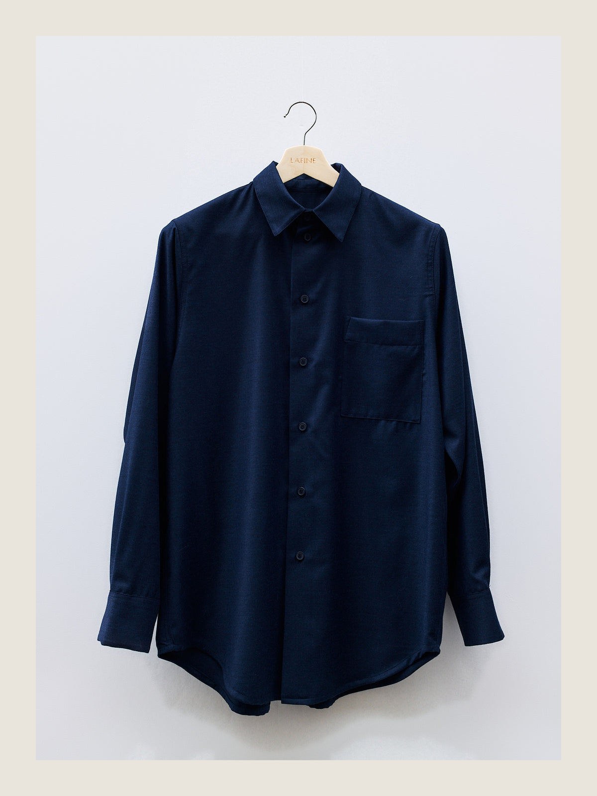 Crisp Shirt in Woad Wool