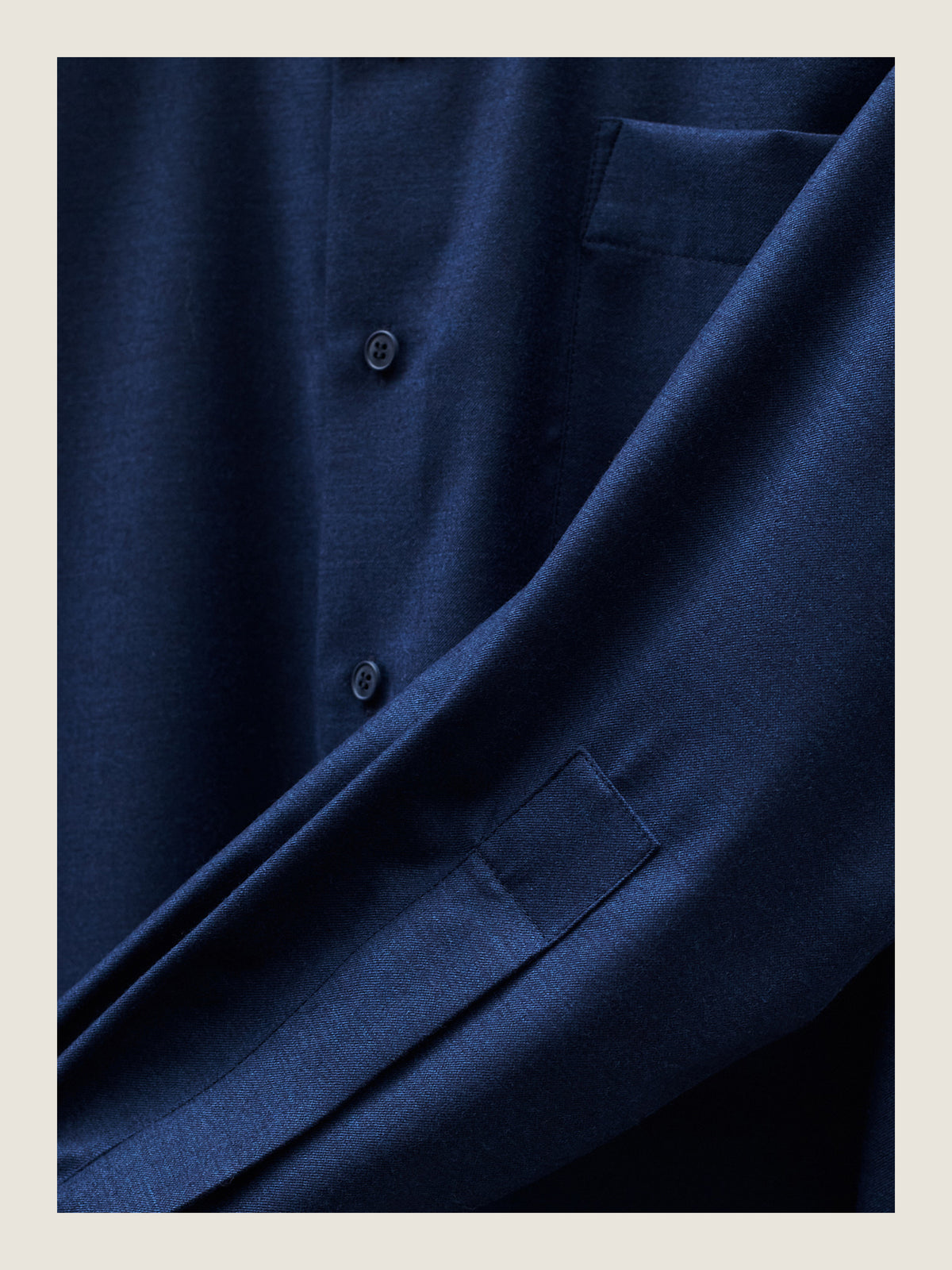 Crisp Shirt in Woad Wool