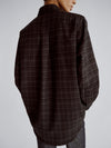 LAFINE Crisp Shirt in Onyx check wool. Designed by Yvonne Koné. Made in Italy.