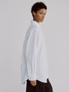 LAFINE Crisp Shirt in White cotton. Designed by Yvonne Koné. Made in Italy.
