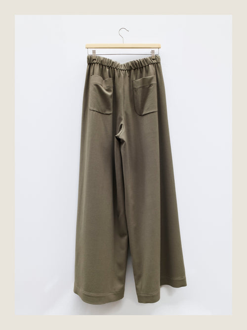 Flowy Pants in Olivo Wool
