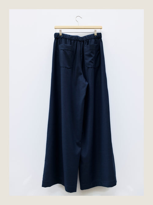 Flowy Pants in Woad Wool