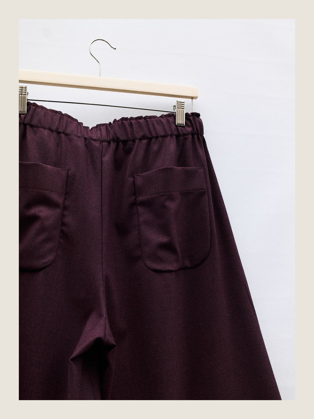 Flowy Winter Shorts in Wine Wool