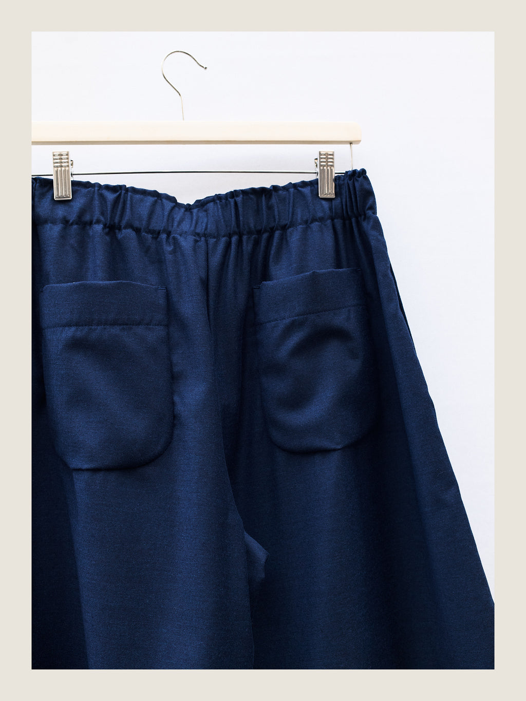 Flowy Winter Shorts in Woad Wool