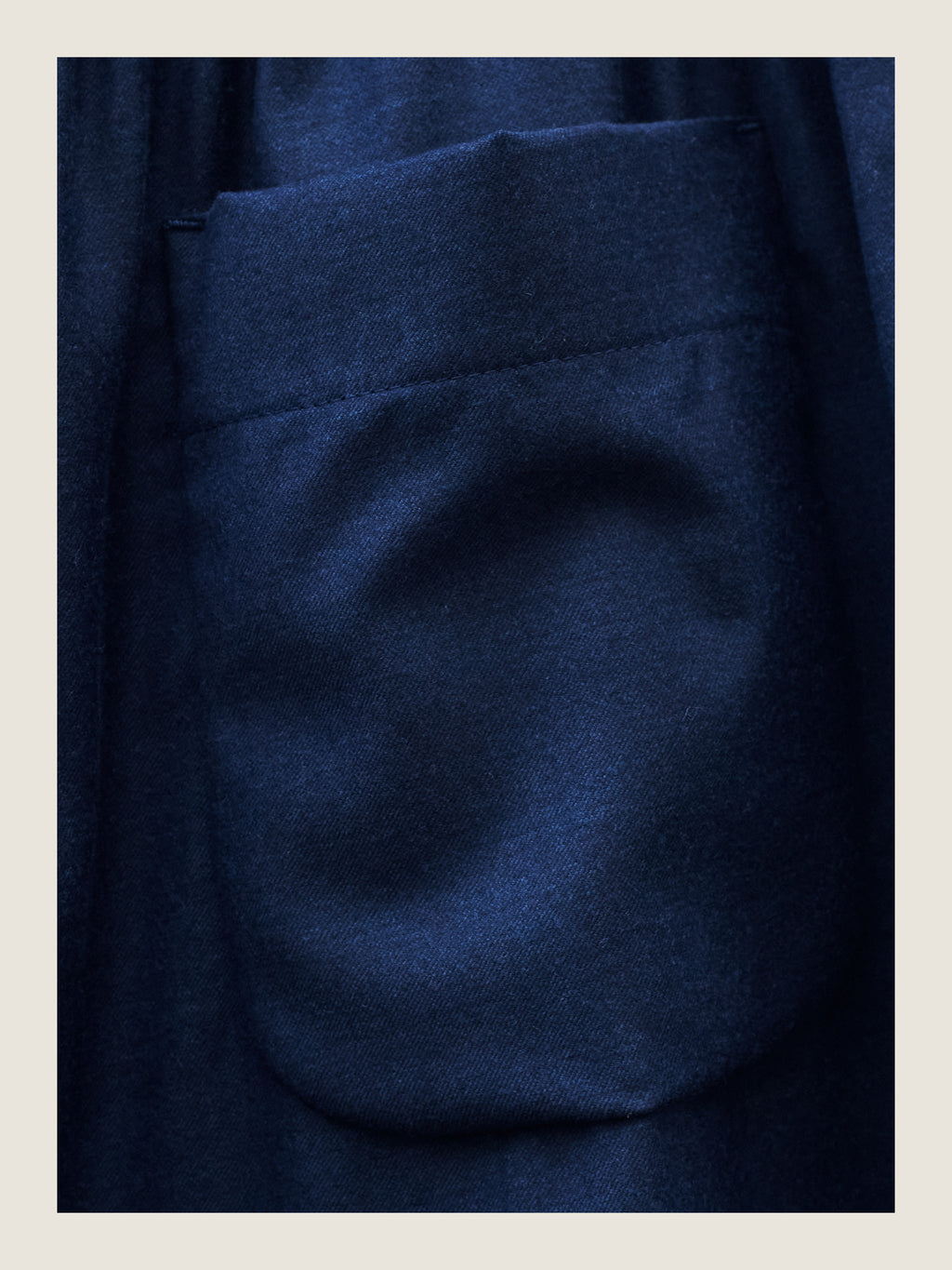 Flowy Winter Shorts in Woad Wool
