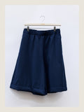 Flowy Winter Shorts in Woad Wool