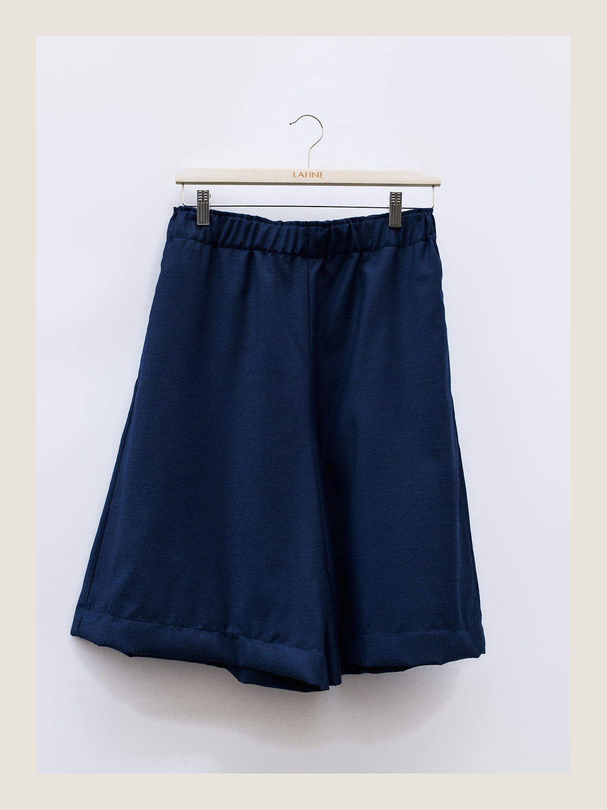 Flowy Winter Shorts in Woad Wool