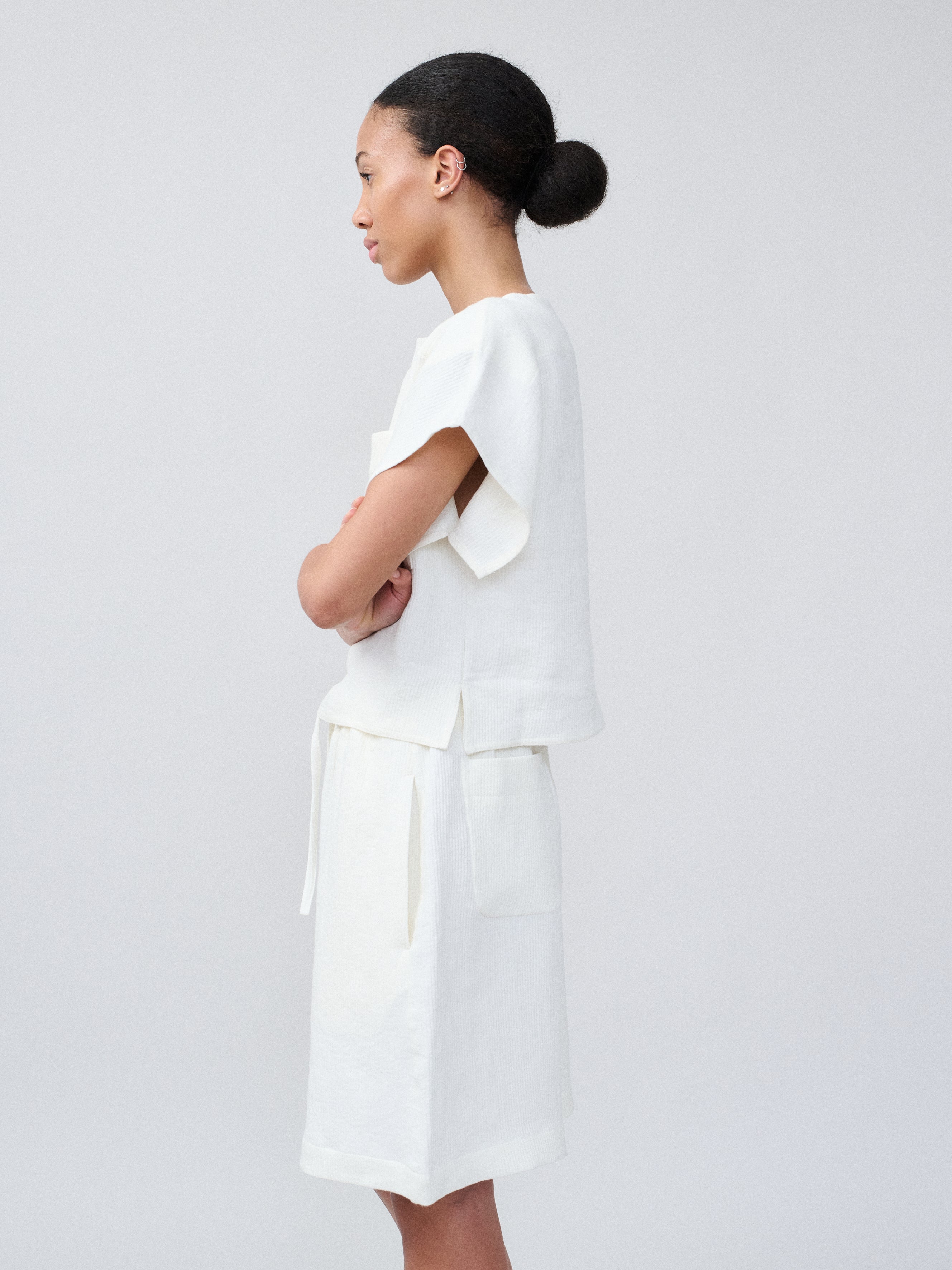 Flowy Shorts – Cotton Off White