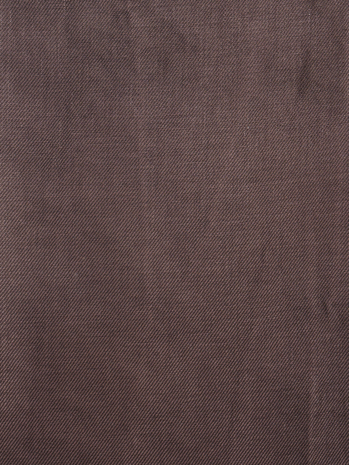 LAFINE Flowy Pants in Chocolate linen. Designed by Yvonne Koné. Made in Italy.