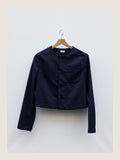 Little Set Jacket in Navy Check Wool