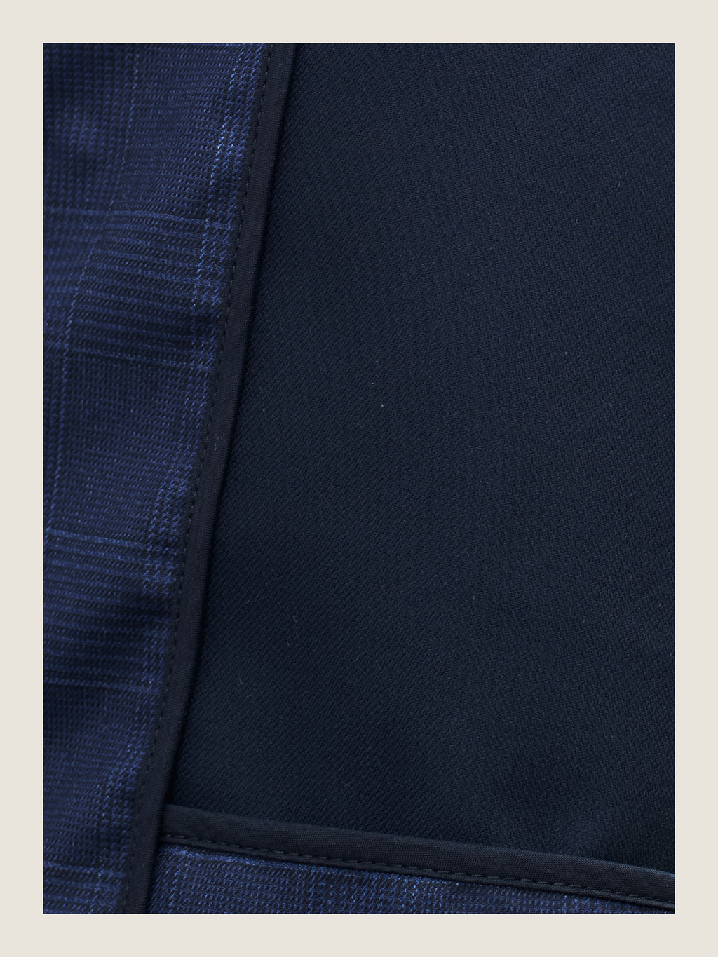 Little Set Jacket in Navy Check Wool