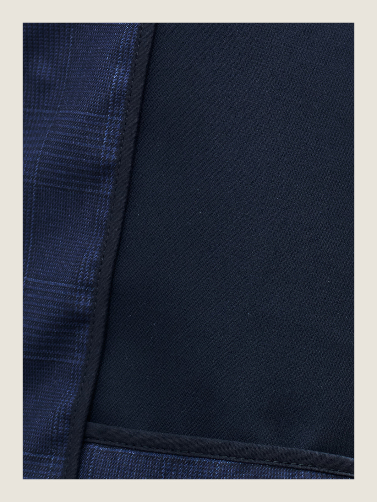 Little Set Jacket in Navy Check Wool