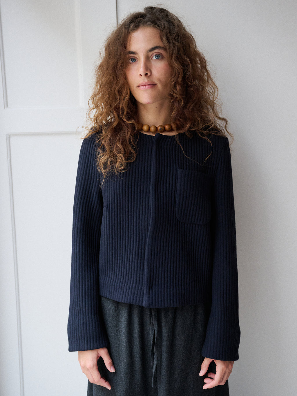 Little Set Jacket in Ocean Wool