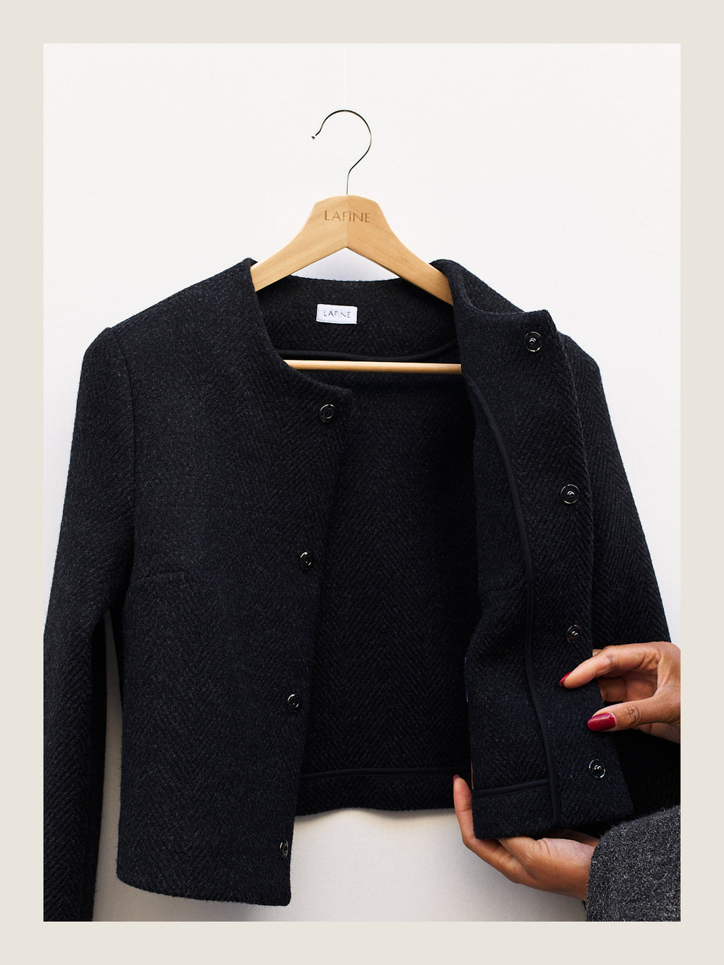 Little Set Jacket in Slate Cashmere
