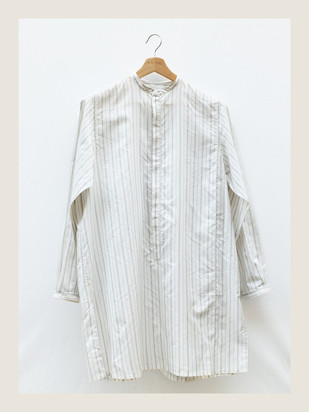 Long Pop Shirt in Faded Striped Silk 1