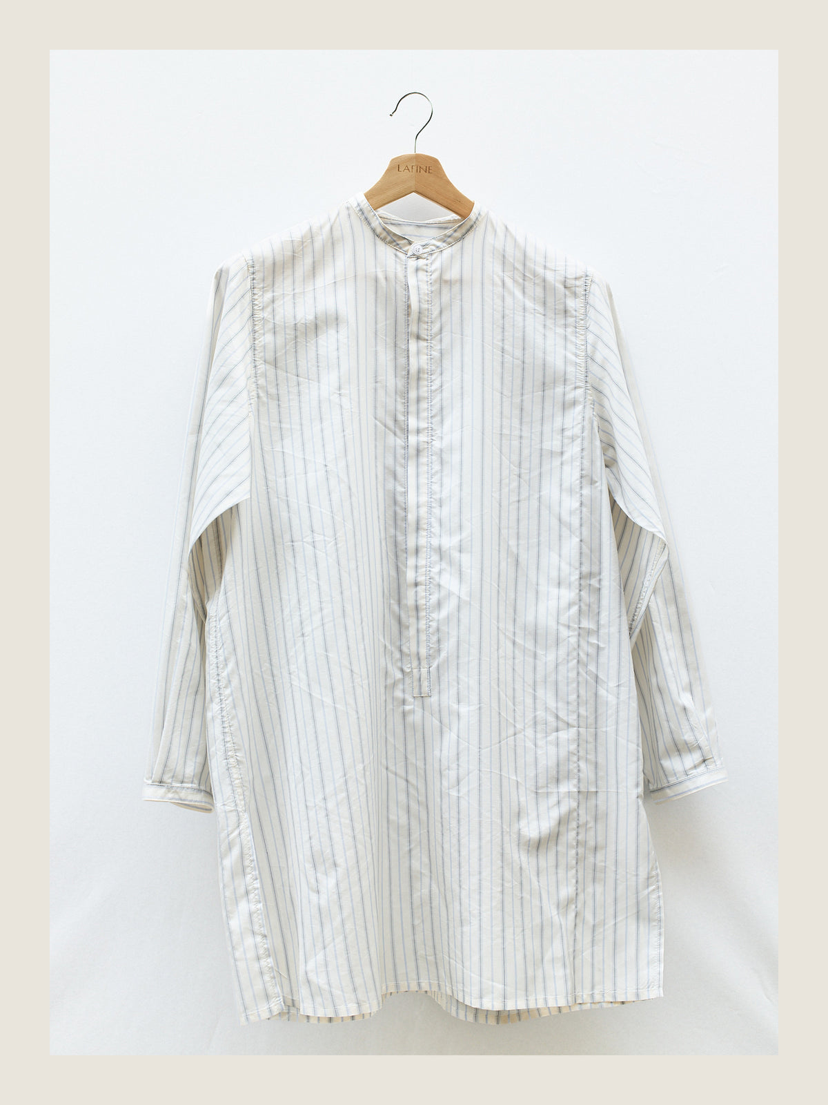 Long Pop Shirt in Faded Striped Silk 1