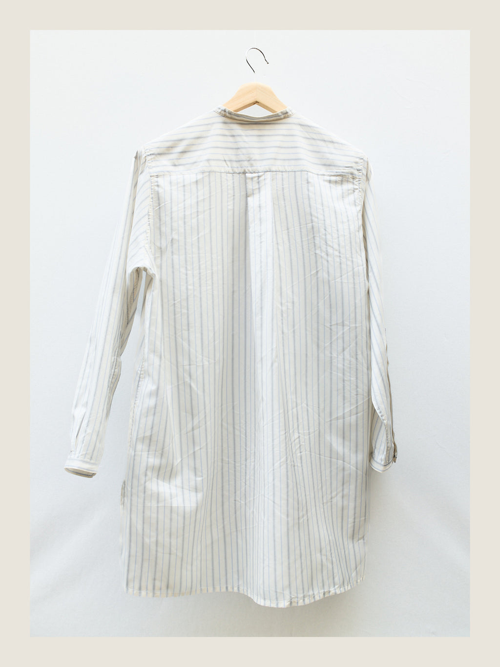 Long Pop Shirt in Faded Striped Silk 1