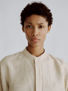 LAFINE Pop Shirt in Oat linen/nylon. Designed by Yvonne Koné. Made in Italy.