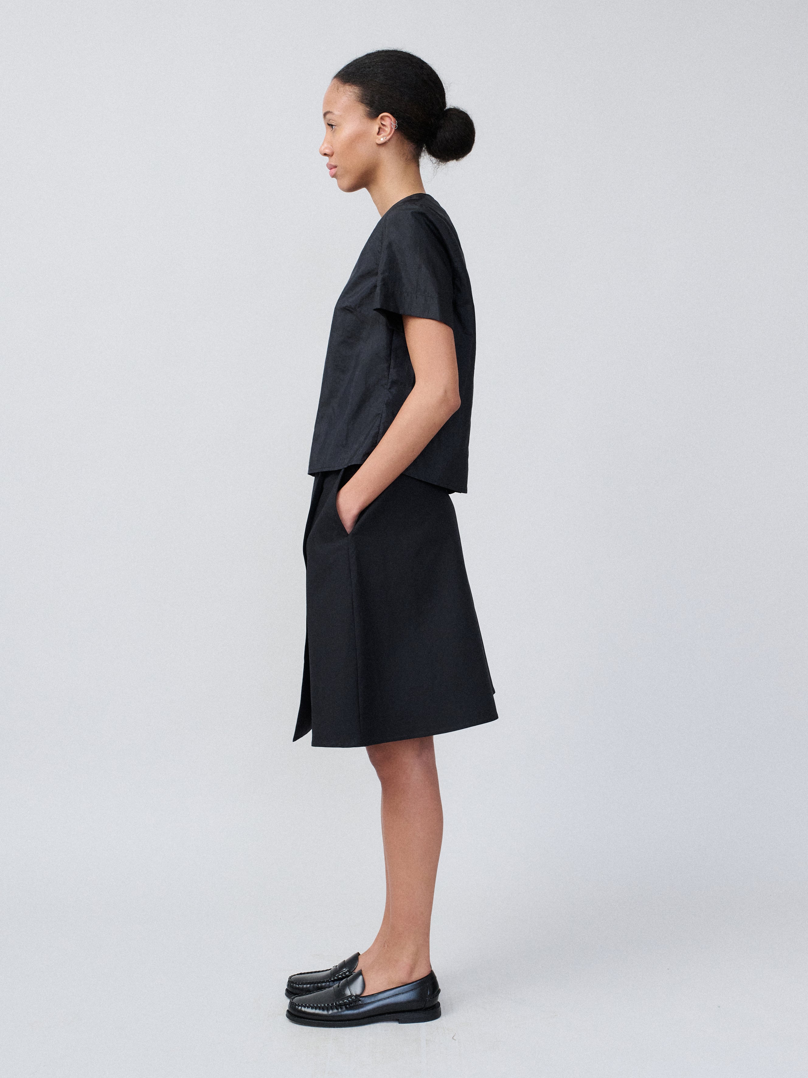Portafoglio Skirt – Cotton Linen Black