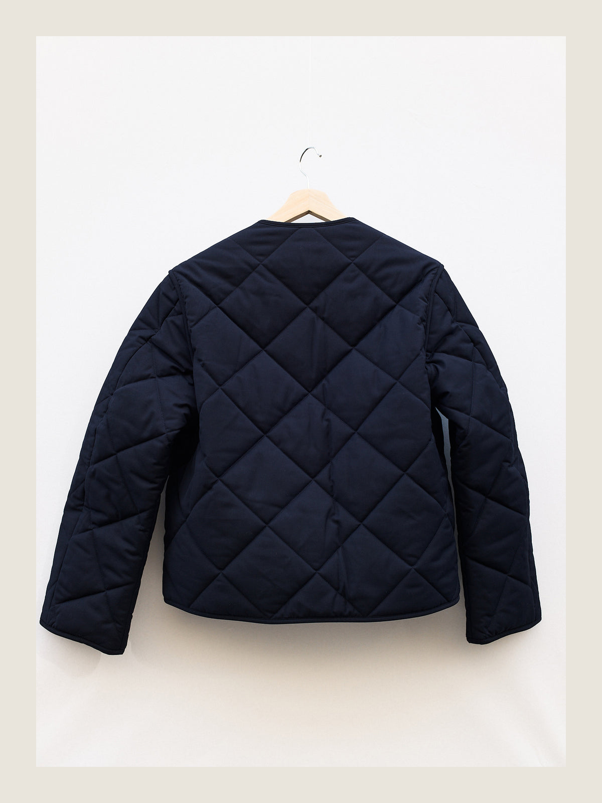 Quilted Jacket in Blue Wool