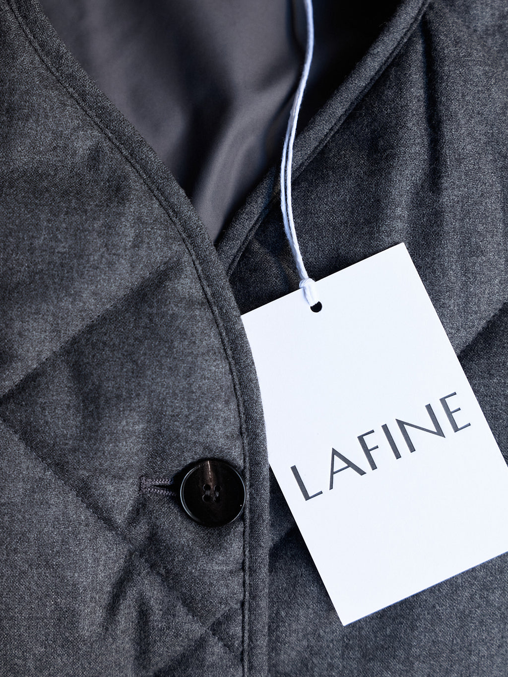 Quilted Jacket in Grey Wool