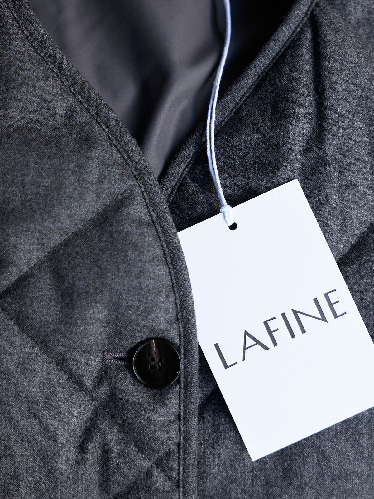 Quilted Jacket in Grey Wool