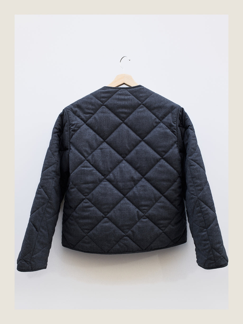 Quilted Jacket in Grey Wool