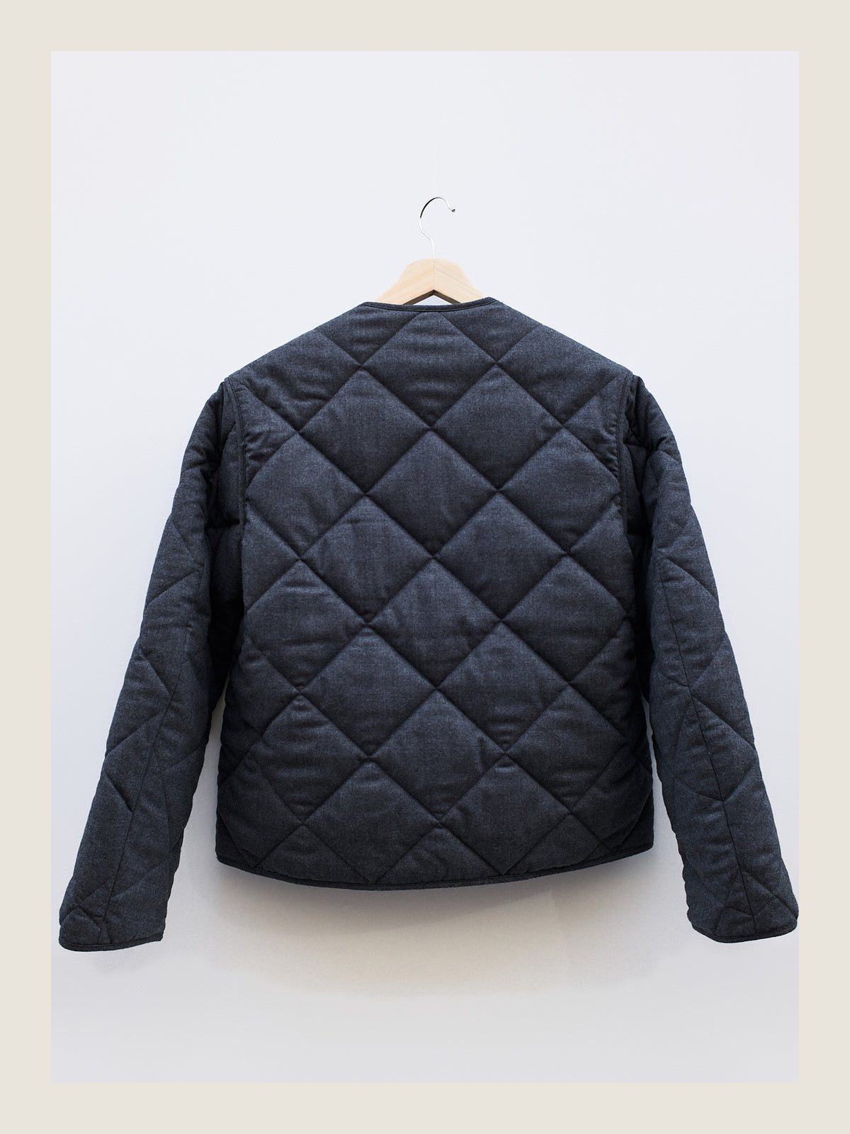 Quilted Jacket in Grey Wool