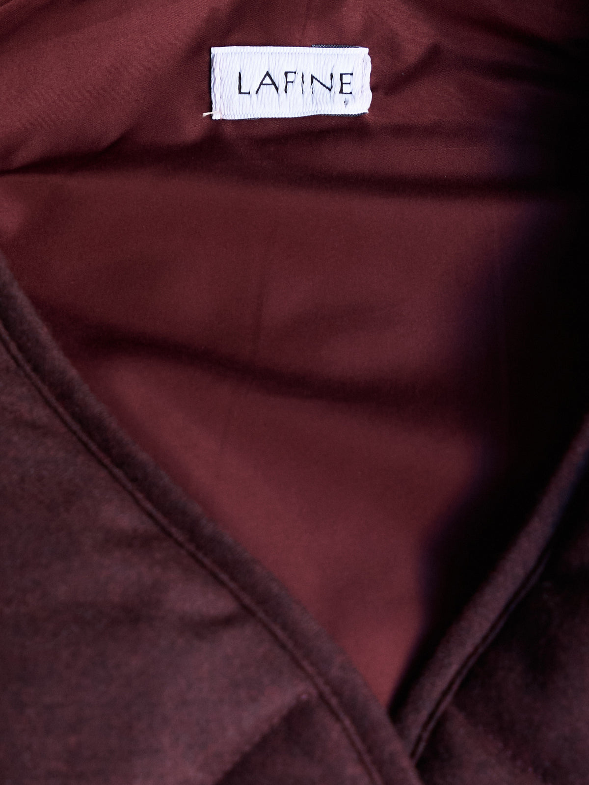 Quilted Jacket in Wine Wool