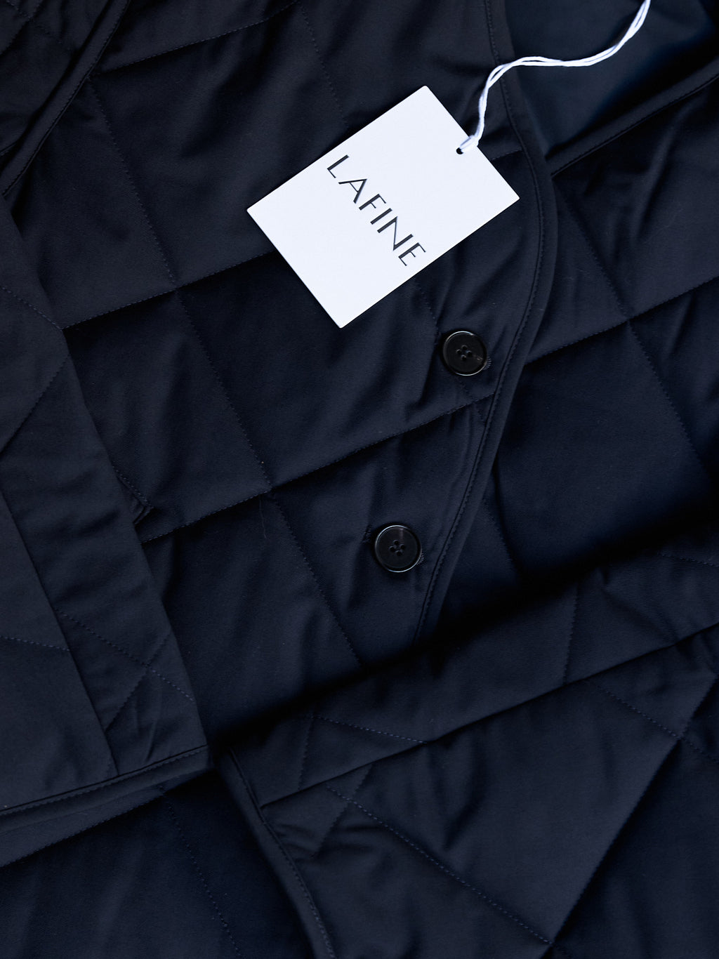 Quilted Jacket in Blue Wool