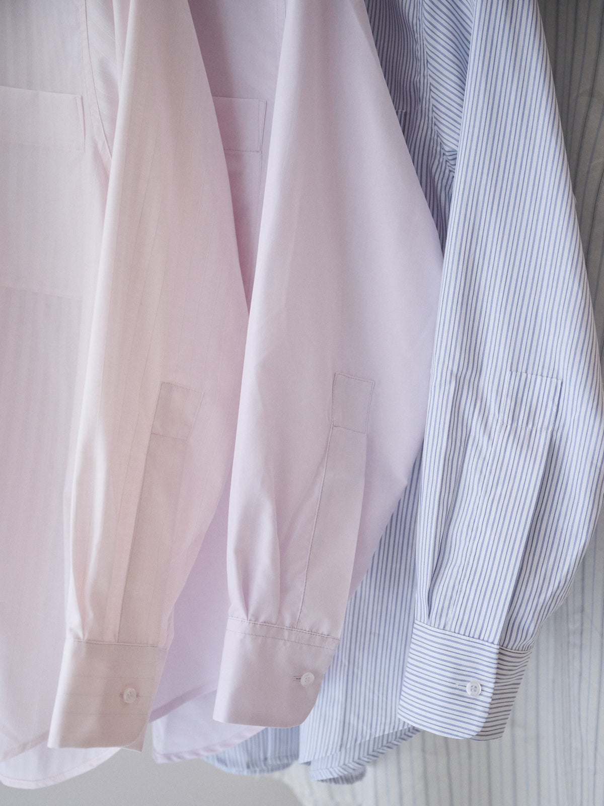 Crisp Shirt in Soft Lavender Cotton Silk