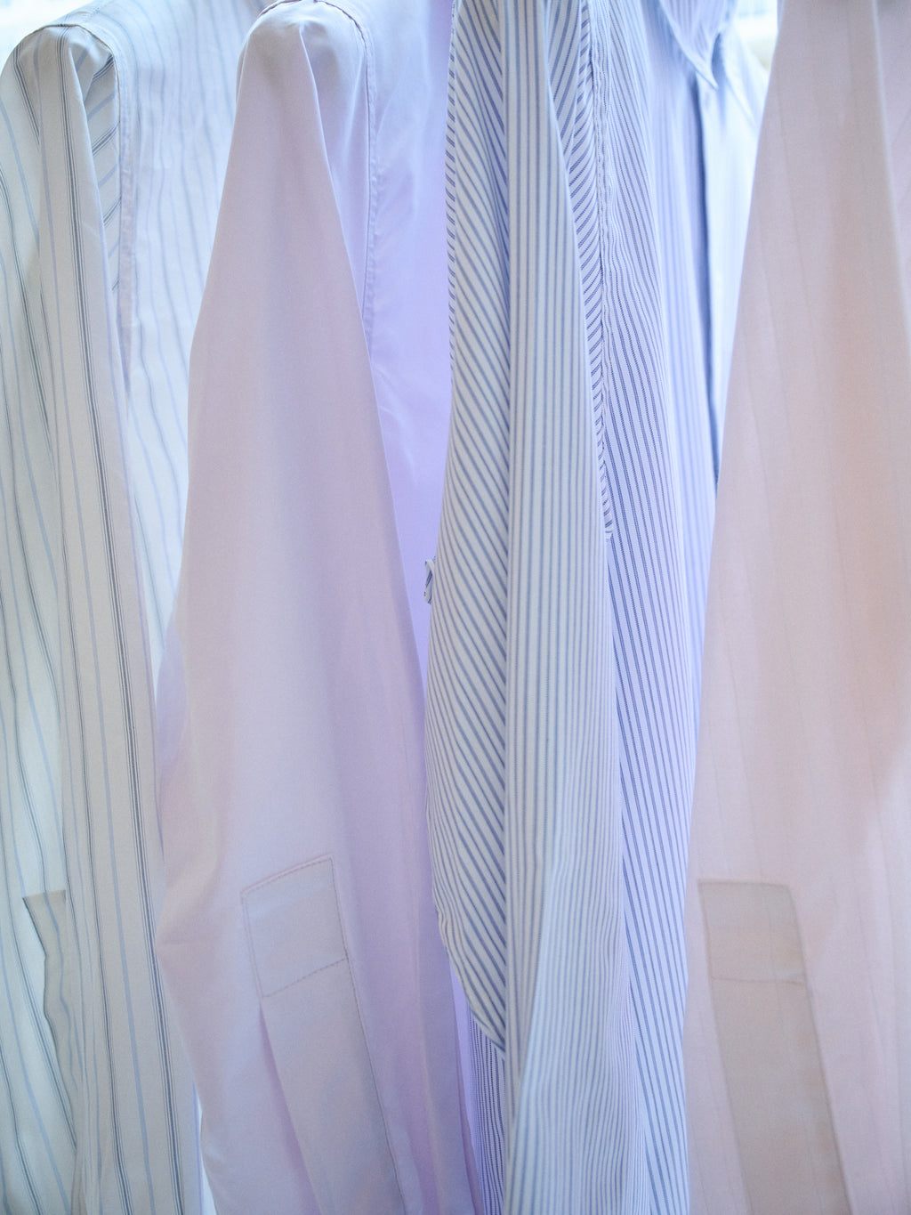 Crisp Shirt in Pale Striped Cotton