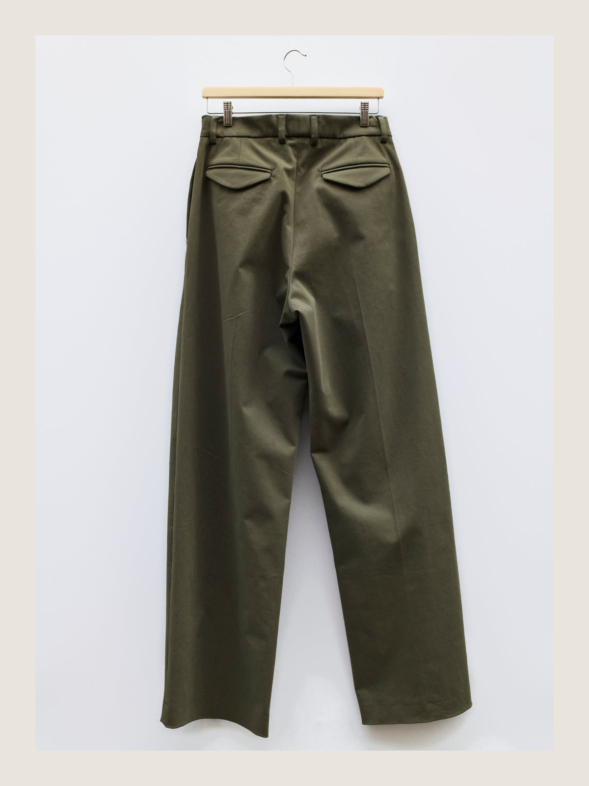 Tailored Pants in Olive Cotton