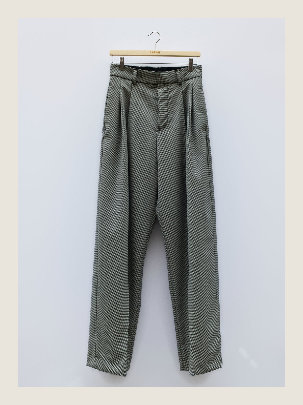 Tailored Pants in Pied de Poule Wool