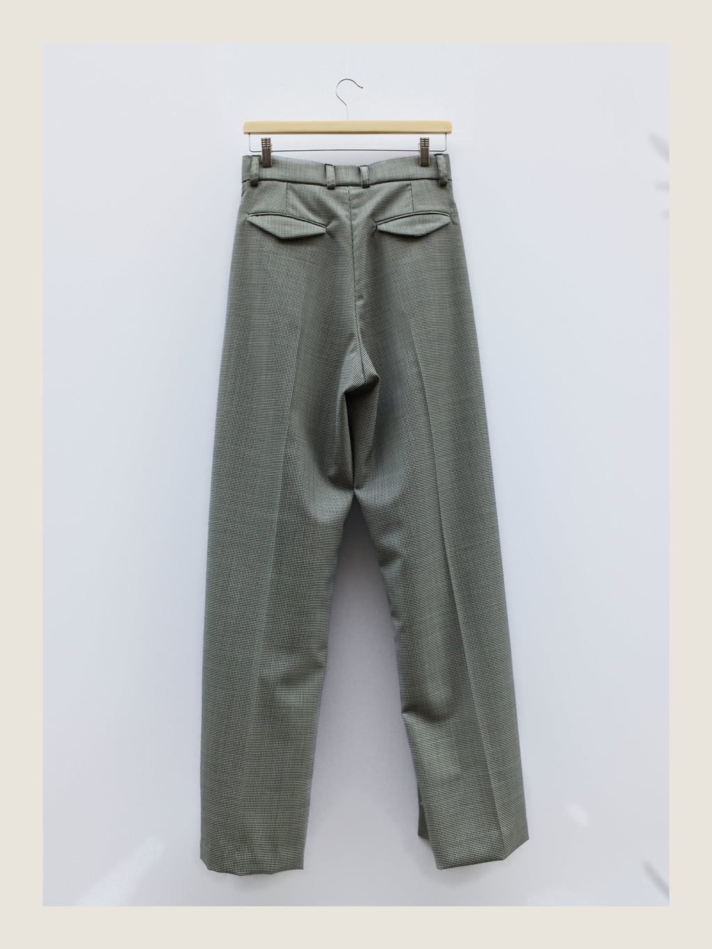 Tailored Pants in Pied de Poule Wool