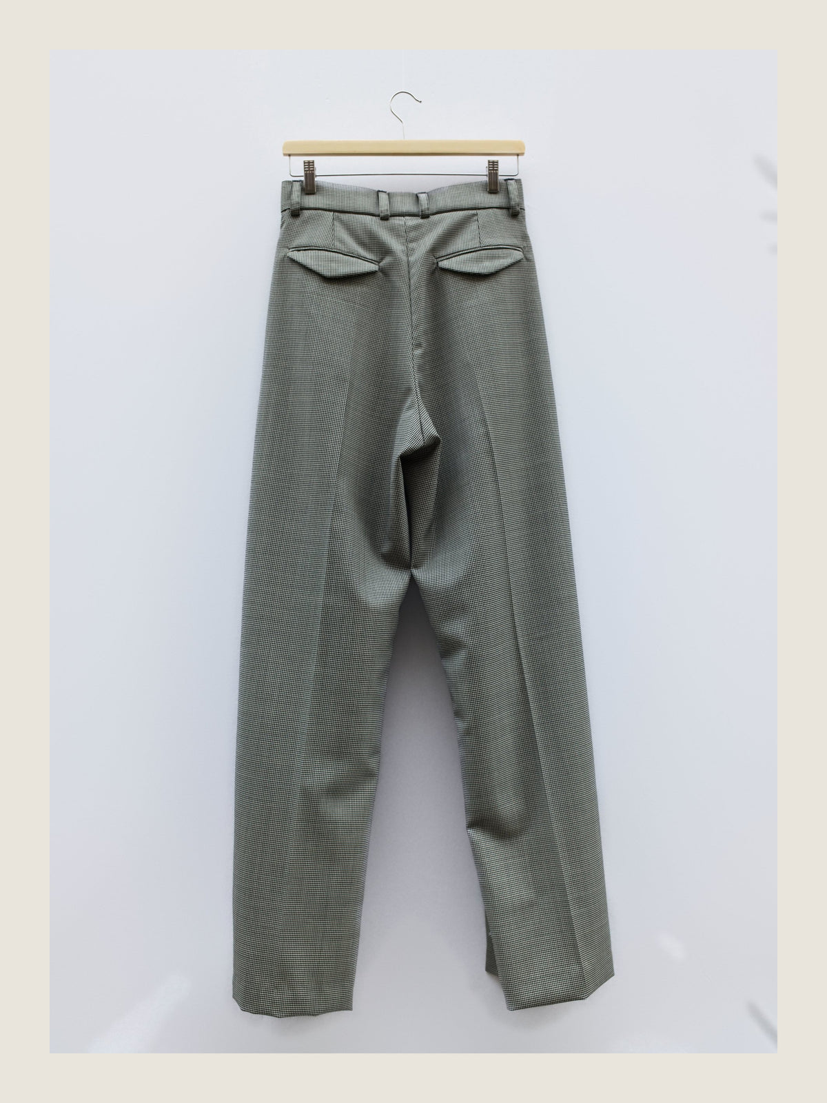 Tailored Pants in Pied de Poule Wool
