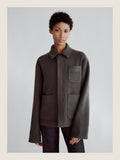 The Set Jacket in Knitted Cashmere Grey