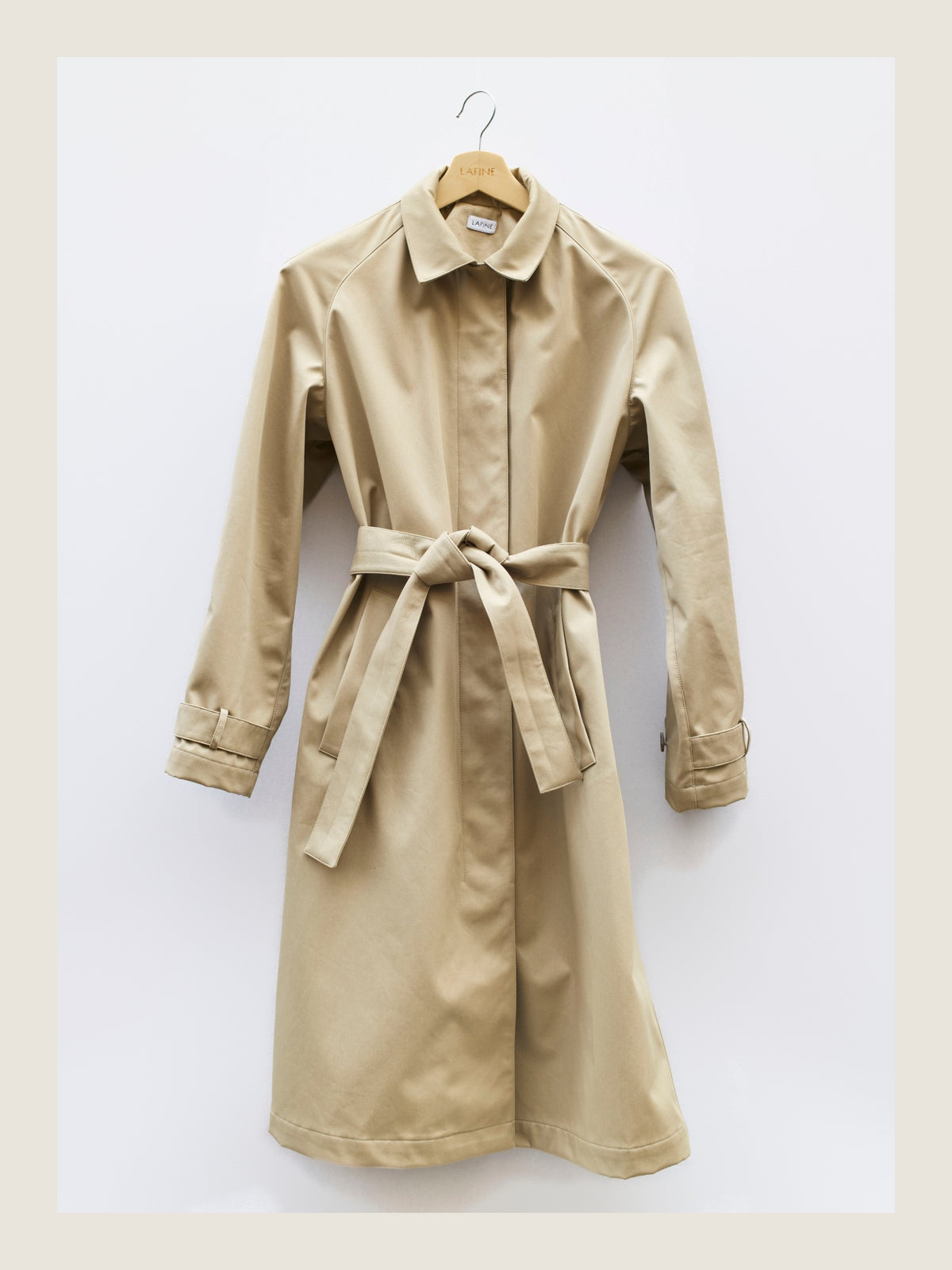 Trench Coat in Oat Gabardine