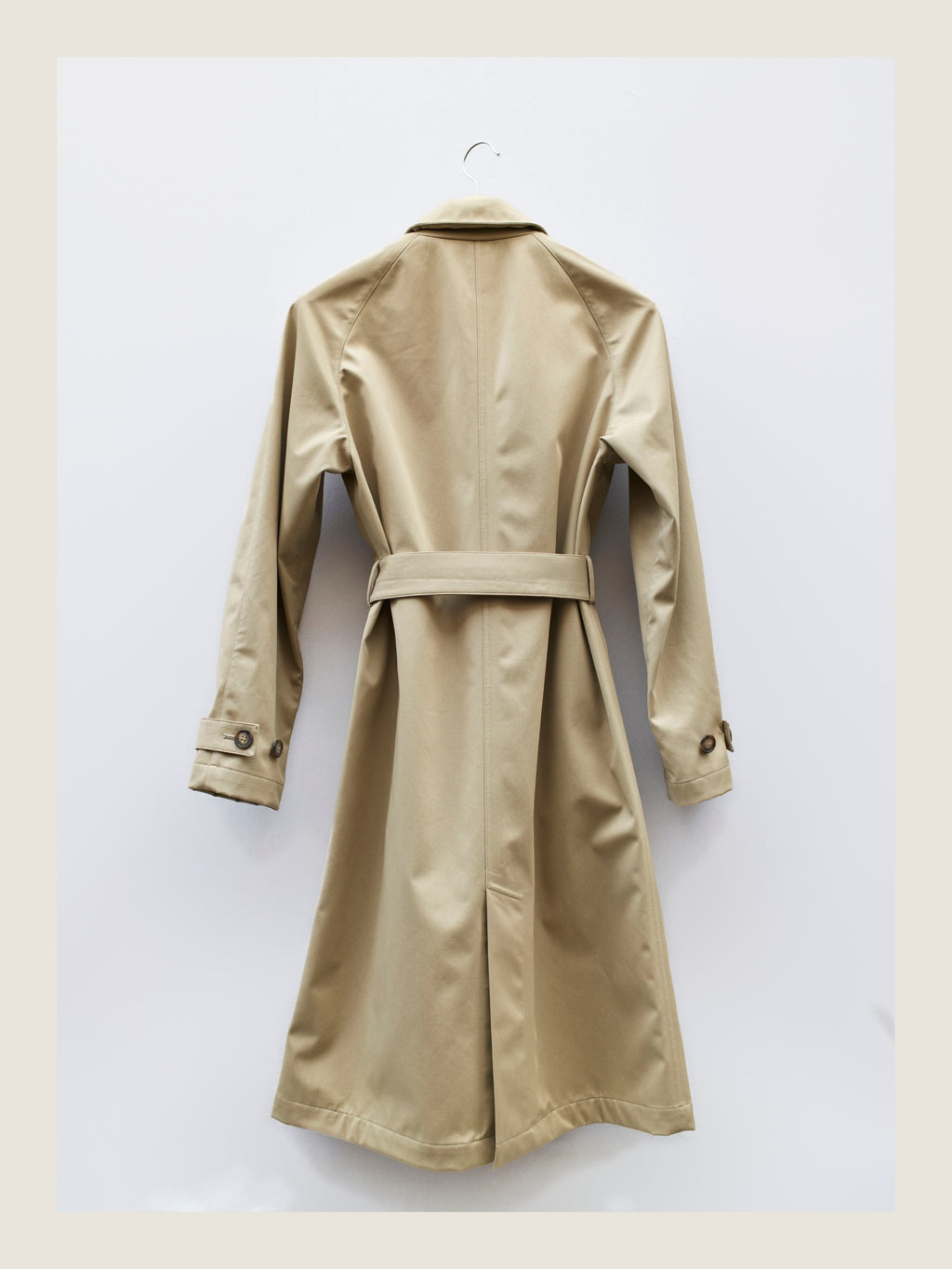 Trench Coat in Oat Gabardine