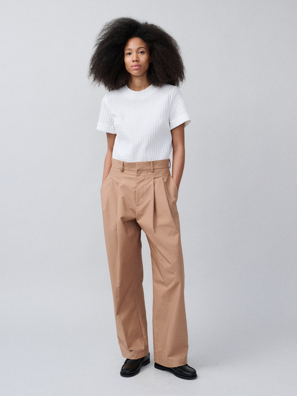 Tailored Pants - Cotton Light Brown
