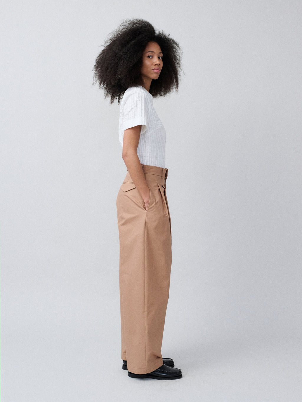 Tailored Pants - Cotton Light Brown